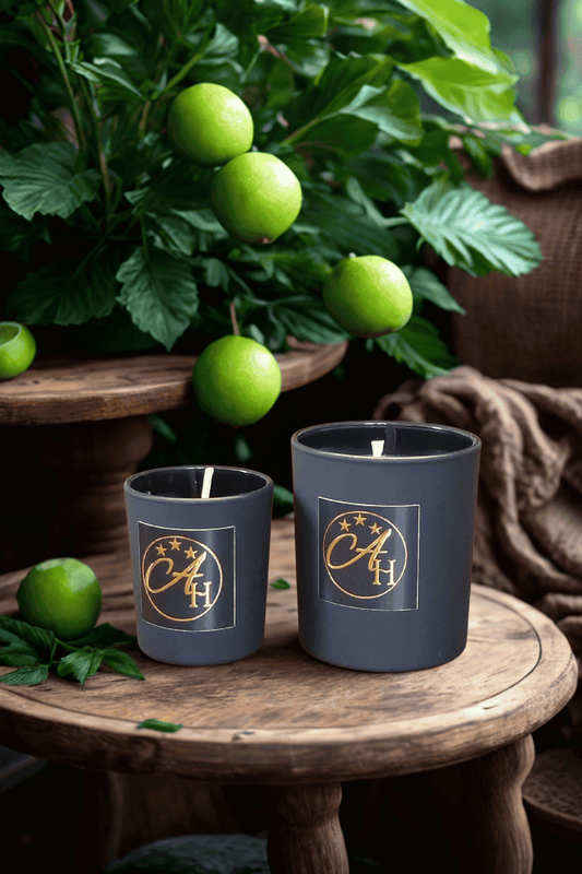 Bougie Elegance parfum Citron vert - Verre noir au design minimaliste