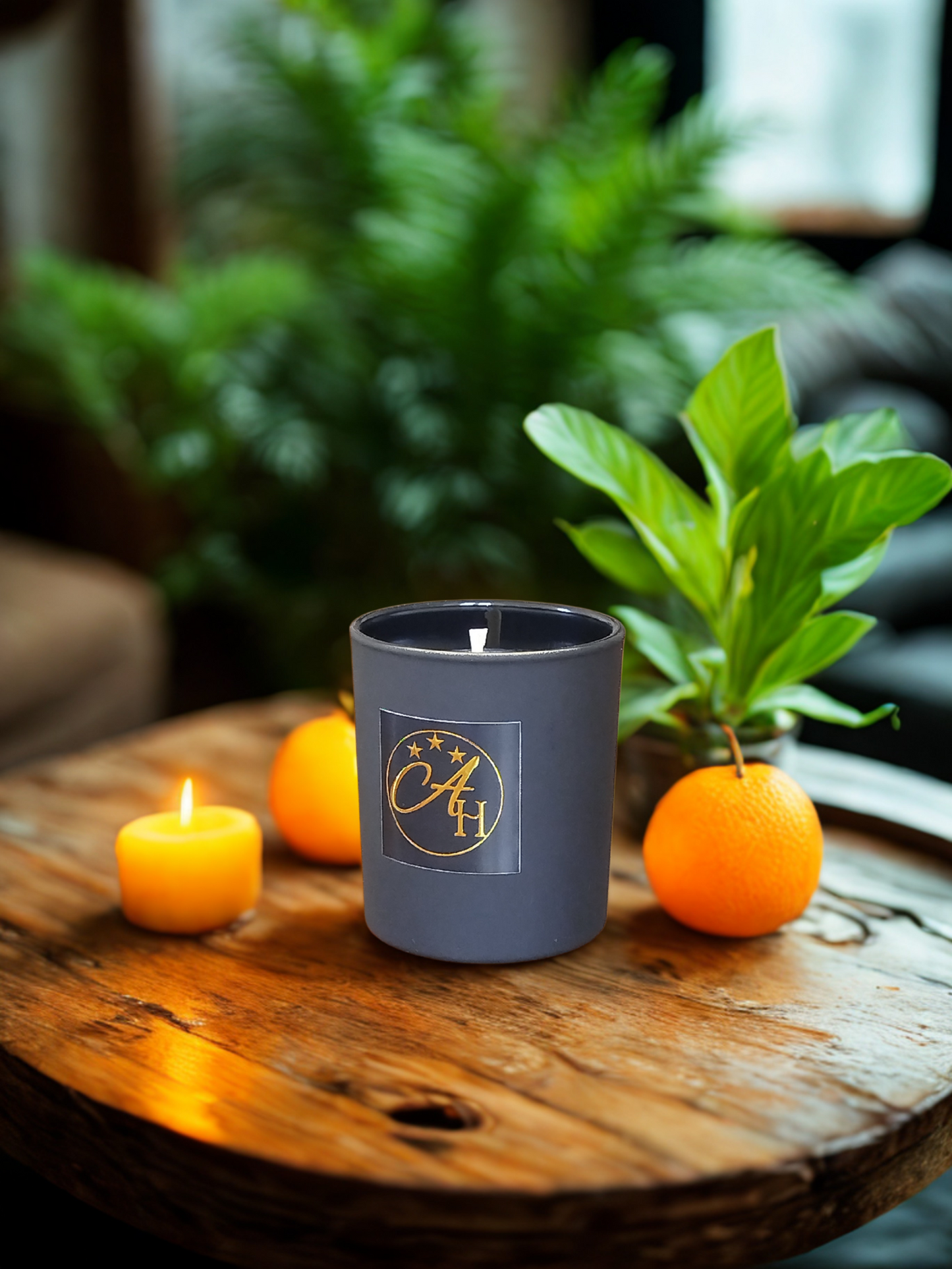 Bougie Elegance parfum Orange - Verre noir au design minimaliste