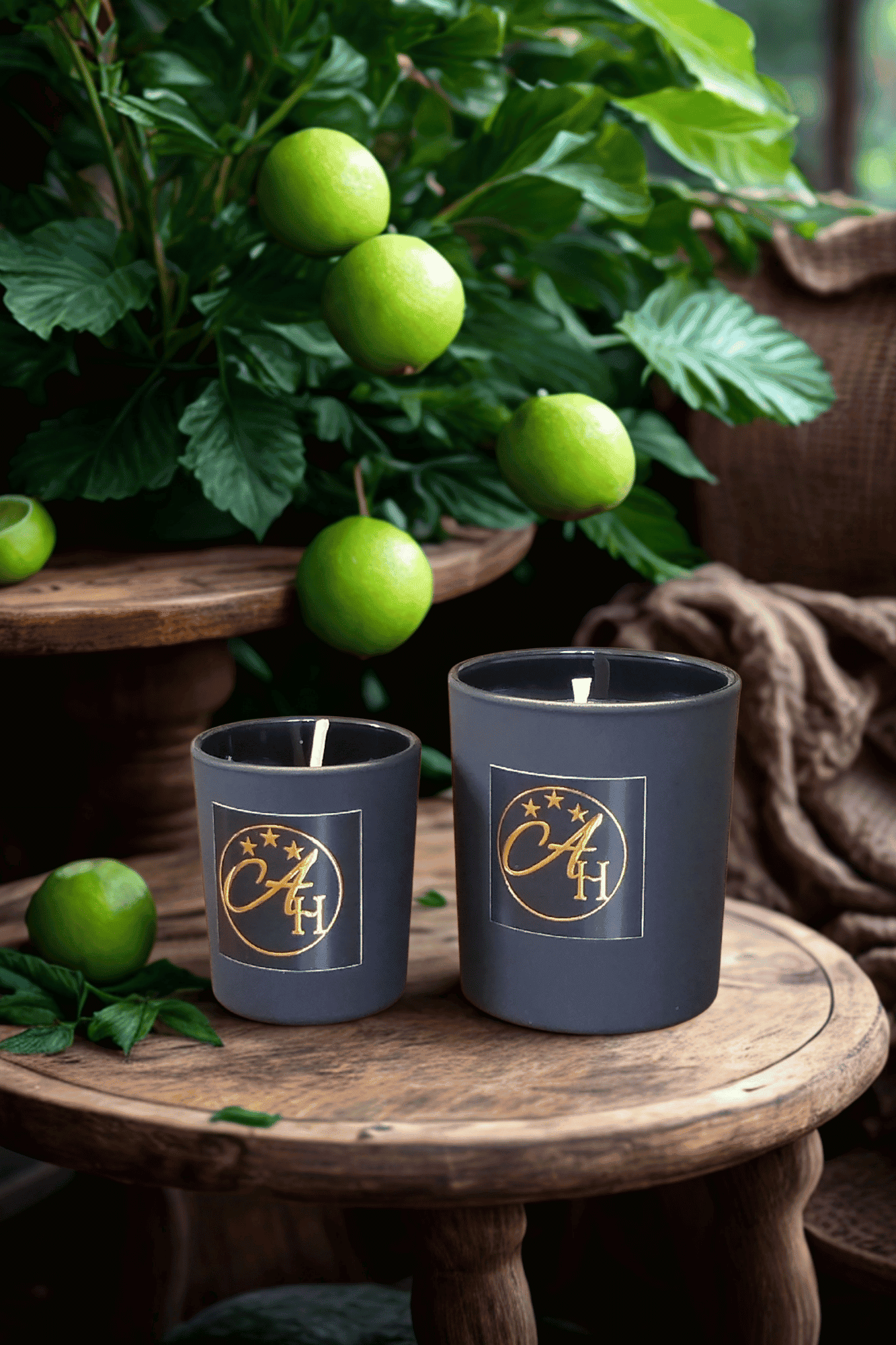 Bougie Elegance parfum Citron vert - Verre noir au design minimaliste