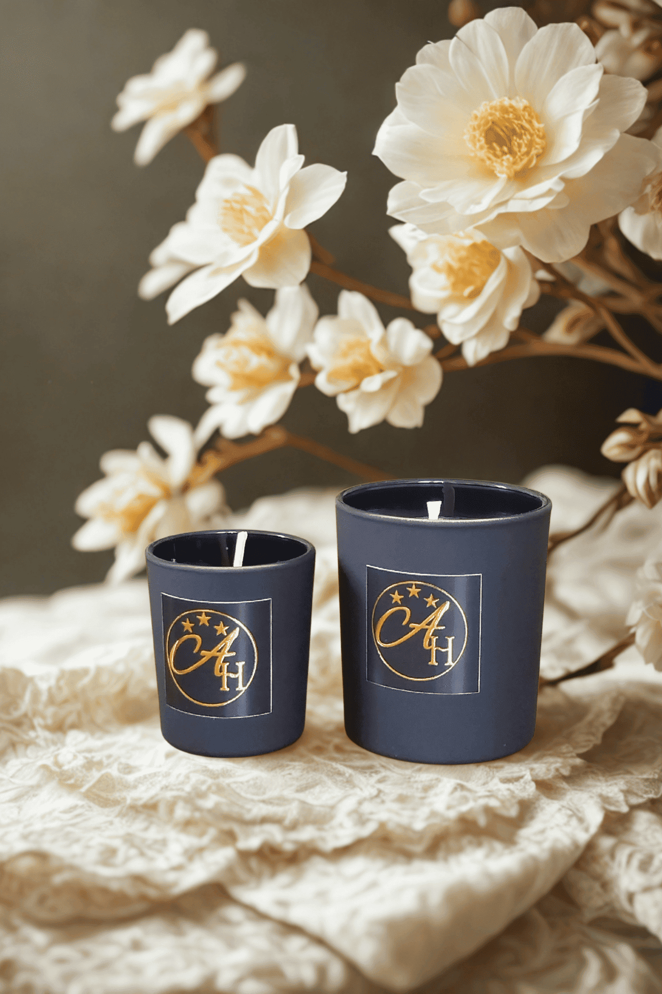 Bougie Elegance parfum Vanille - Verre noir au design minimaliste