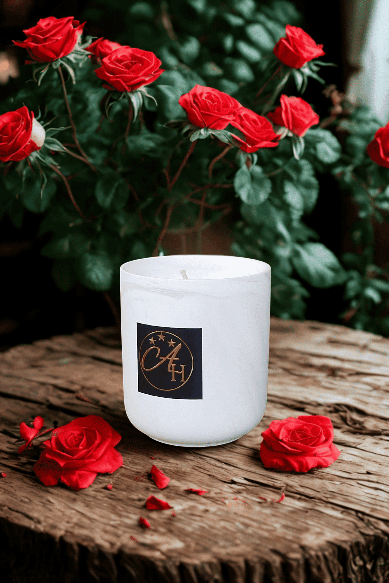 Bougie Prestige ambiance Amour - pot en marbre 300ml au design épuré